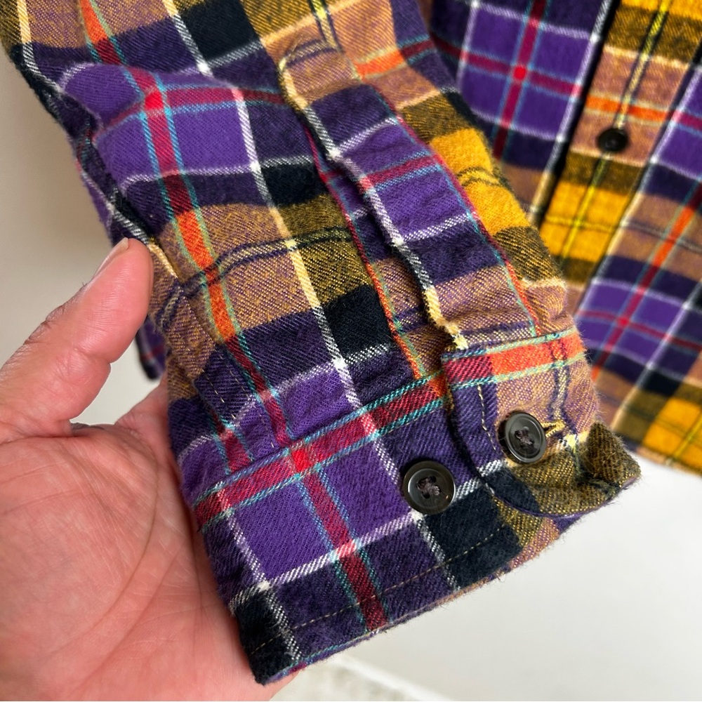 L.L. Bean Women's Scotch Plaid flannel shirt tartan pattern size: M/L - Picture 4 of 7